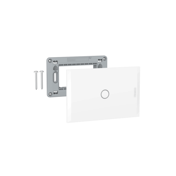 Placa ciega blanco + soporte Bticino