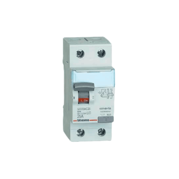 Interruptor Diferencial NEW SALVAVITA 2x25A 30mA 230V 2P Bticino