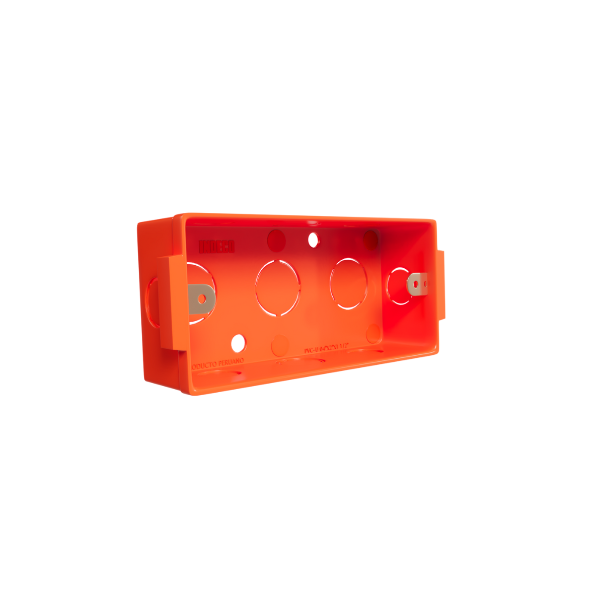 Caja-de-pase-rectangular-naranja-indeco-promhil Caja de pase rectangular Indeco